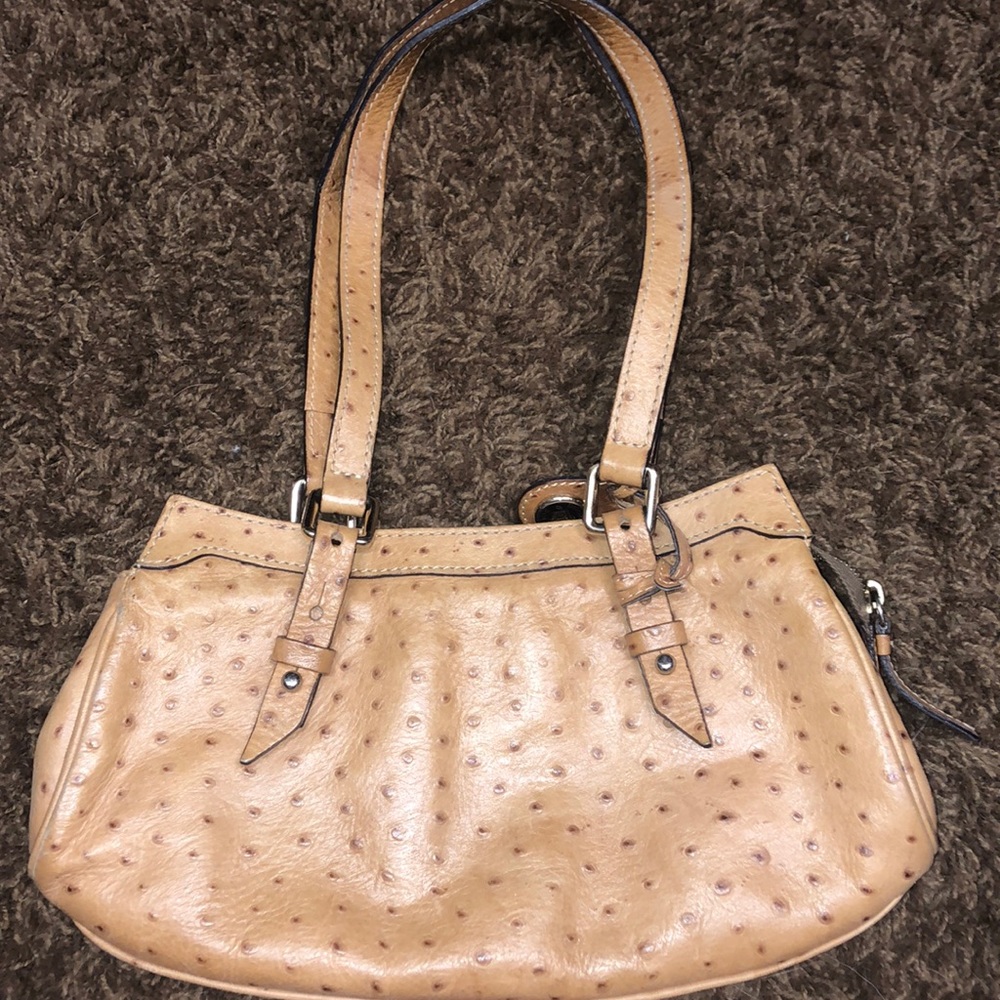 Dooney and Bourke ostrich skin shoulder bag